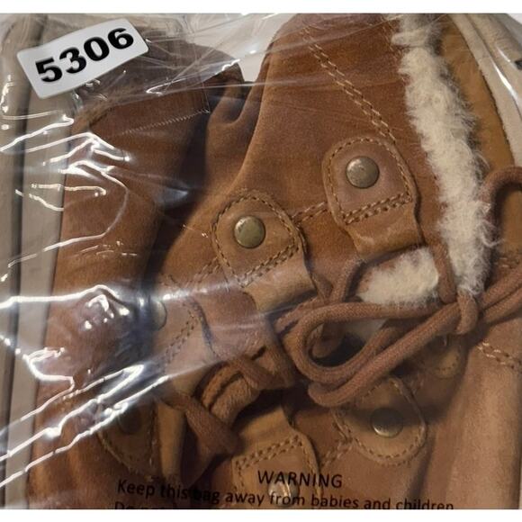 Sorel Womens Size 6.5 Joan Fur Lined Leather Waterproof Camel Brown Snow Boots - Picture 13 of 13